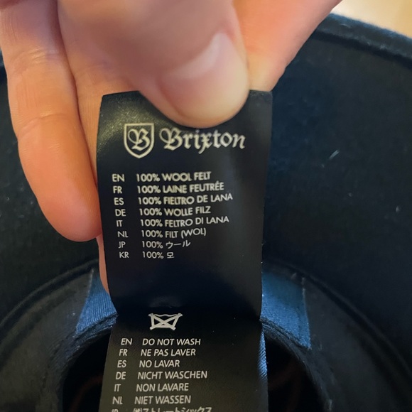 Brixton Black Fedora with Brown Band - Picture 5 of 9